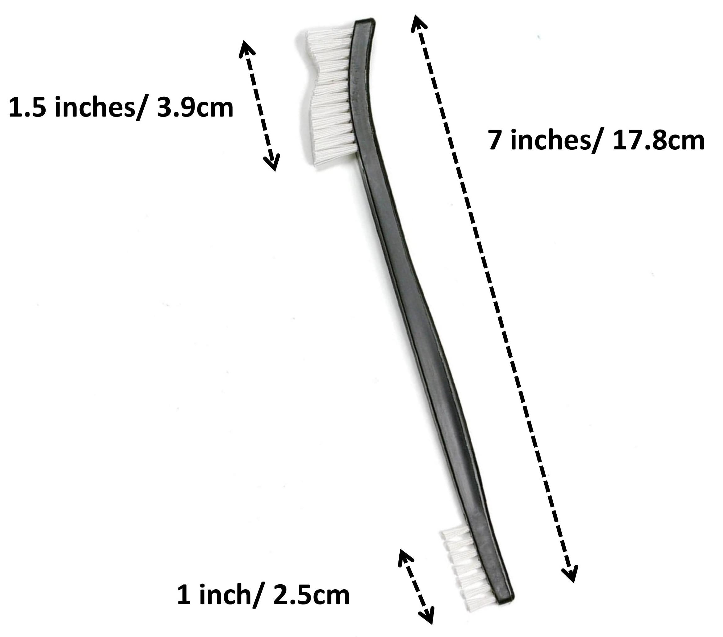 MaximalPower 7-Inch Double-Ended Gun Cleaning Brushes - 10 Pack Nylon All-Purpose Cleaning Brushes with Ergonomic Plastic Handle for Firearms, Tools & Household Cleaning