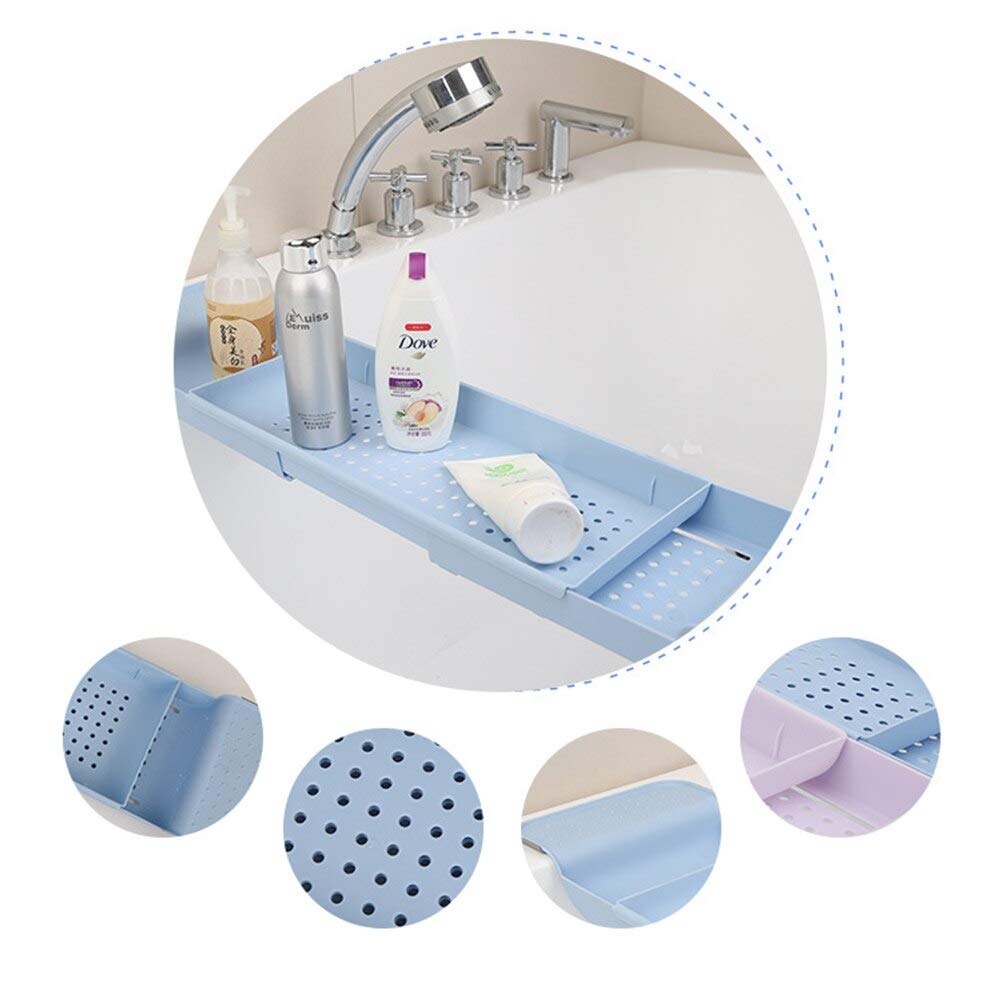 Premium Non-Toxic Telescopic Bathtub Caddy Tray with Non-Slip Shelf - Durable Bronze Bath Hardware Set (1 Piece) - Perfect for Relaxing Baths, Reading & Spa Days