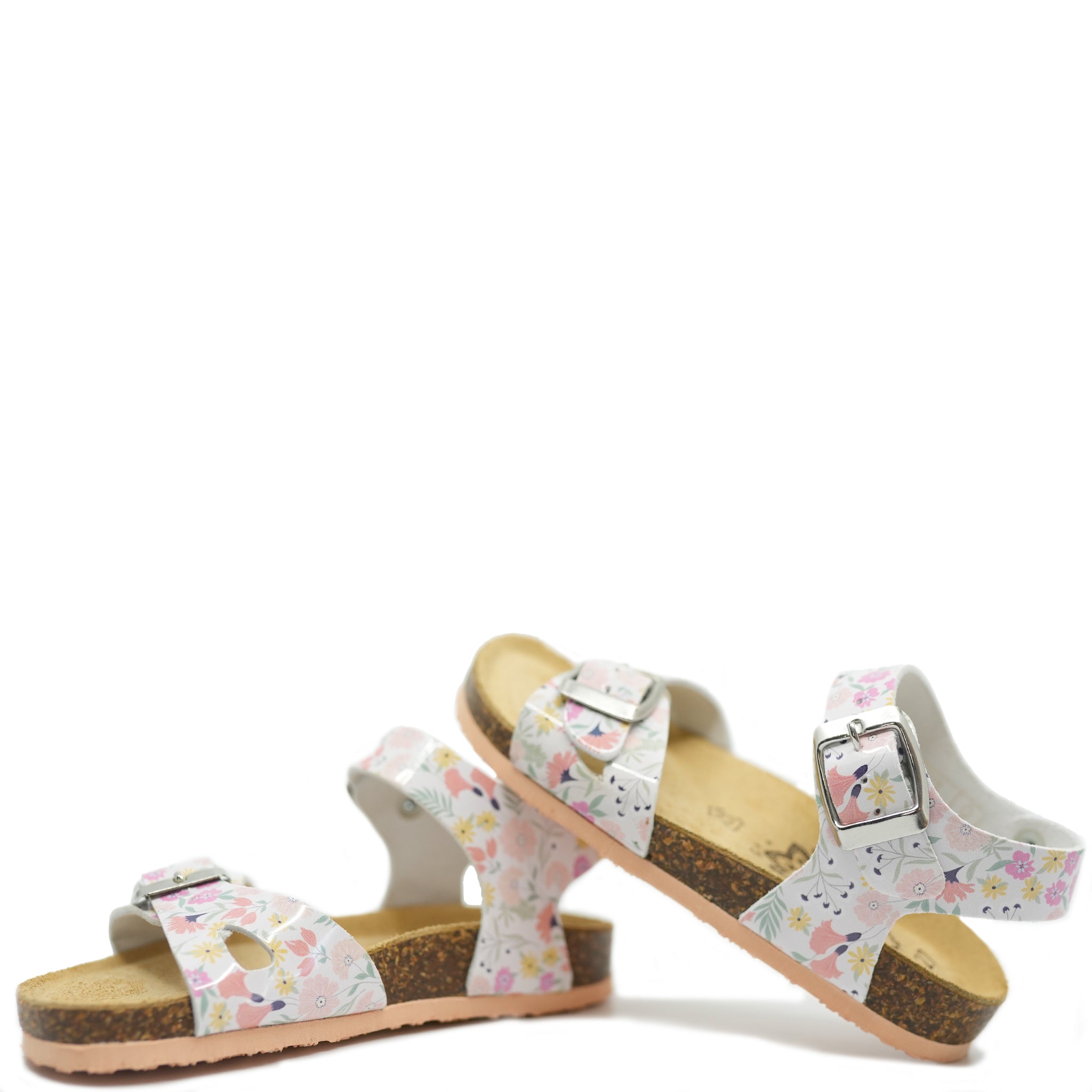 Primigi Coral Floral Birkenstock Sandals for Women - Comfortable Summer Walking Shoes with Arch Support | Perfect for Beach, Vacation & Casual Outfits