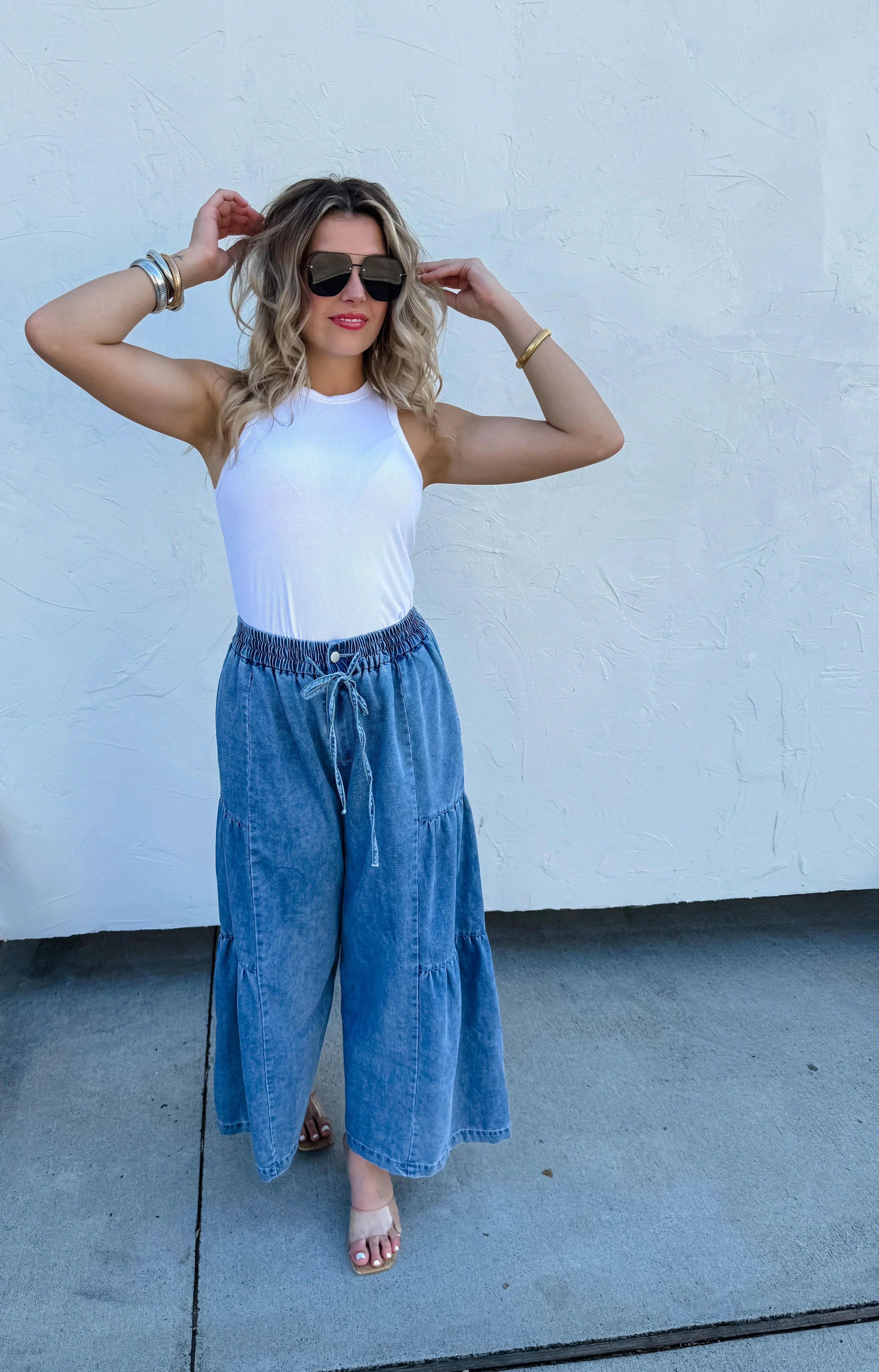 PREORDER: Echo Boho Pants - Women's Flowy High Waisted Hippie Pants for Yoga, Beach & Festival Wear | Comfortable Bohemian Palazzo Trousers