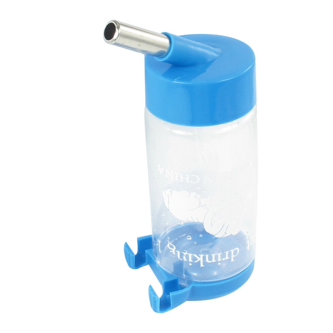 uxcell 350ml Hanging Water Bottle Feeder for Small Pets - Blue/Clear - Perfect for Cages, Crates & Travel