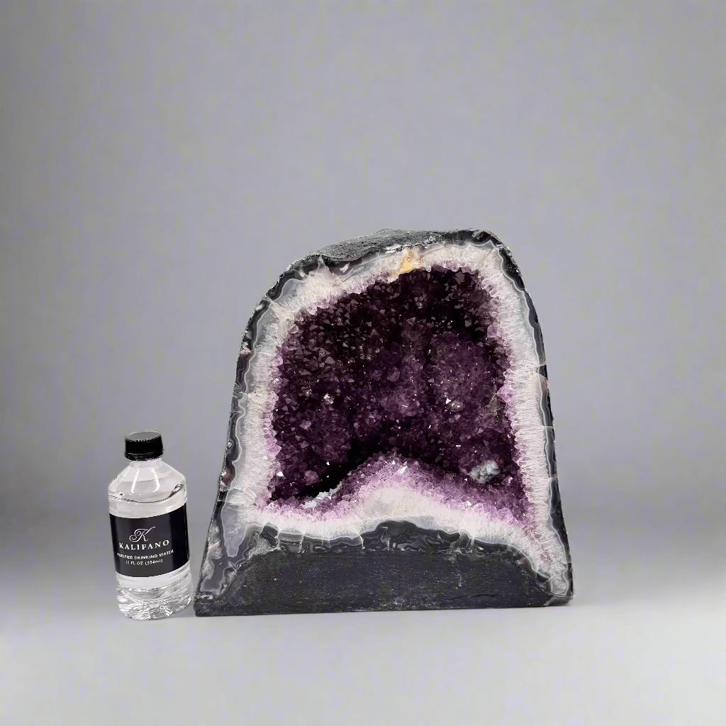 Natural Amethyst Geode Cathedral from Brazil - 12 to 43 lbs - Large Purple Crystal Cluster for Home Decor, Meditation & Healing Stone Collection