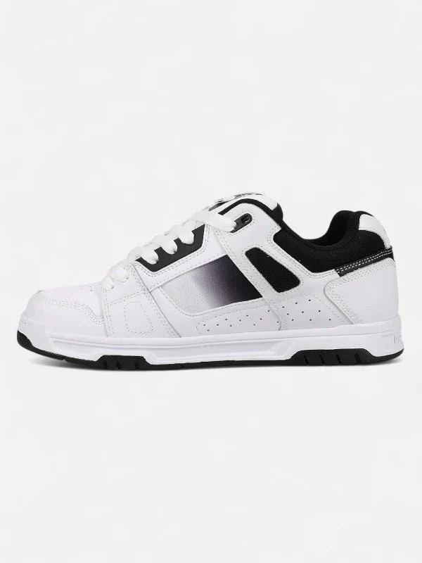 DC Stag BWF Skate Shoes for Men - White & Black High-Top Sneakers for Skateboarding & Casual Wear