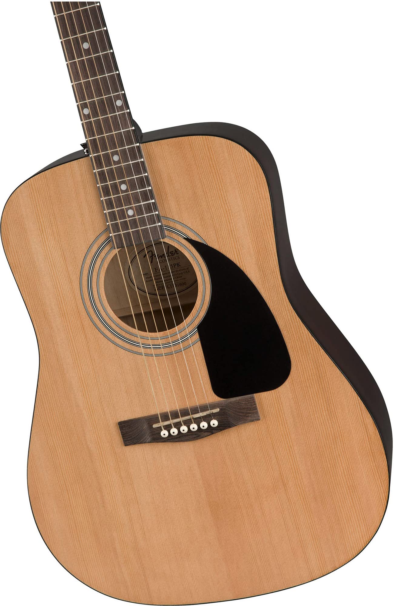 Fender 0950816021-COMBO-DLX Acoustic Guitar Bundle with Gig Bag, Tuner, Strings, Strap, Picks & Accessories - Perfect for Beginners, Practice, Performances & Home Studio Recording