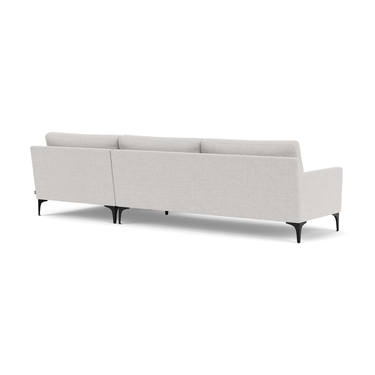 Astha Fabric Right Chaise Sofa - Modern Upholstered Sectional Couch for Living Room, Lounge & Small Spaces