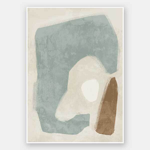 Easy Does It Light Teal Unframed Art Print - Modern Wall Decor for Living Room, Bedroom & Office - Perfect for Home Decor & Gift Giving