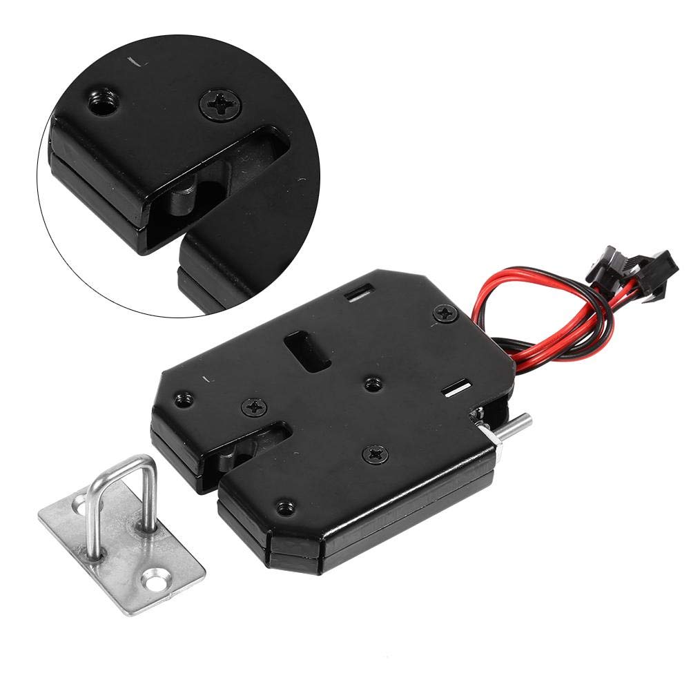 12V Electronic Cabinet Lock - Smart Electromagnetic Drawer Lock for Automatic Vending Machines & Security Systems | Heavy Duty Carbon Steel, Black | Ideal for Retail, Office & Home Security