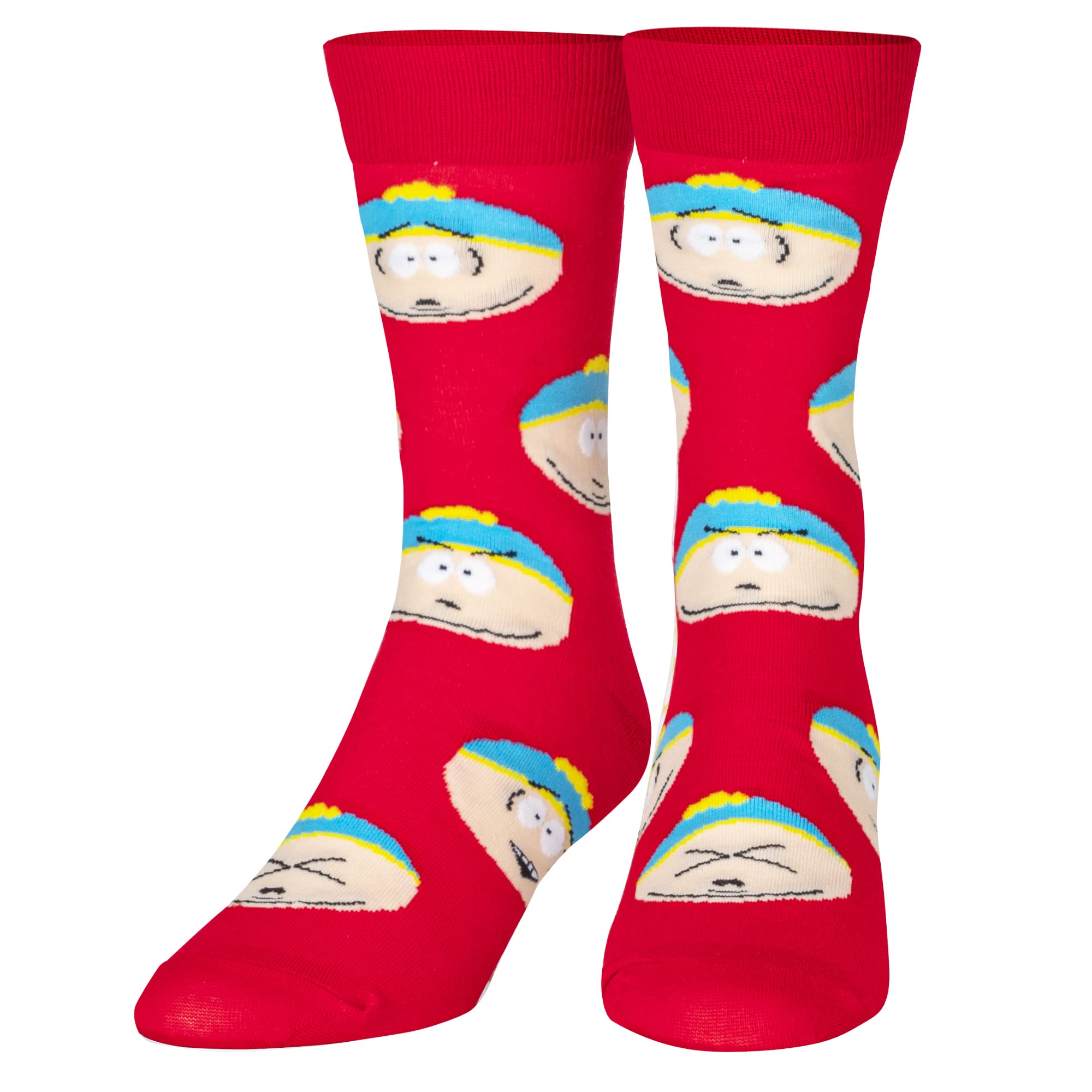 Funny Cartman Face Print Novelty Crew Socks for Men - South Park Inspired Crazy Socks - Perfect for Cosplay, Gifts & Everyday Wear