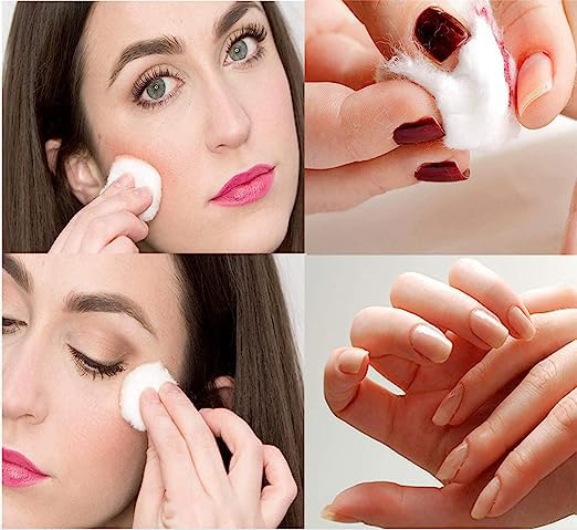 JUPREV 100% Cotton Balls for Face Cleansing, Makeup Removal & Nail Polish - Gentle for Babies & Sensitive Skin (50 Count) - Perfect for Daily Skincare, Baby Care and Beauty Routine