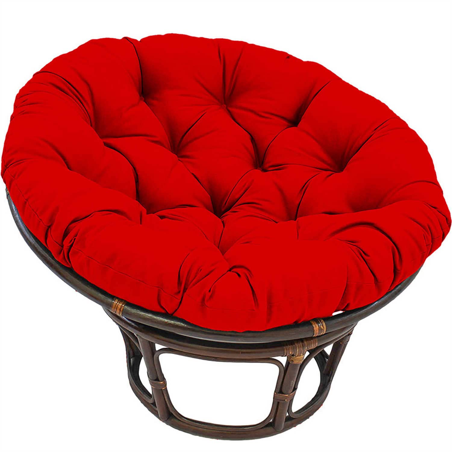 Thick Round Papasan Chair Cushion - Overstuffed Removable Cotton Pad for Hanging Basket Swing Chairs | Perfect for Indoor/Outdoor Lounging, Reading Nooks & Cozy Relaxation