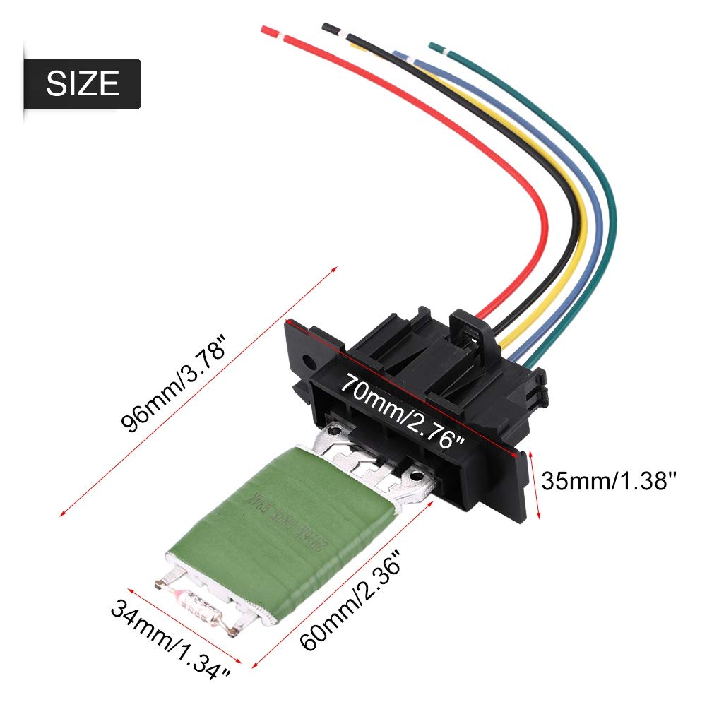 High-Quality Blower Motor Resistors & Heater Motor with Wiring Repair Plug Harness for Fiat Grande Punto & Qubo - Perfect for HVAC System Repairs & Maintenance