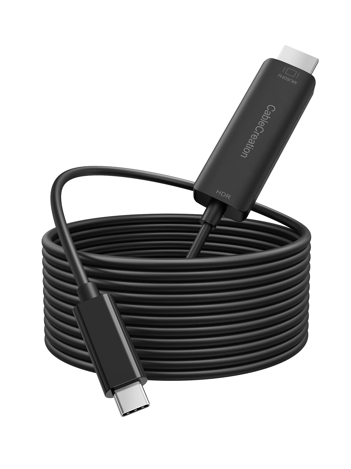 CableCreation USB C to HDMI Cable 16.5FT, 4K@60Hz HDR, USB Type C to HDMI Adapter for iPhone 16/15 Pro Max/Plus, MacBook Pro/Air, iPad Pro, Dell XPS, Samsung Galaxy S24, Steam Deck - Perfect for Home Theater, Gaming & Office Presentations