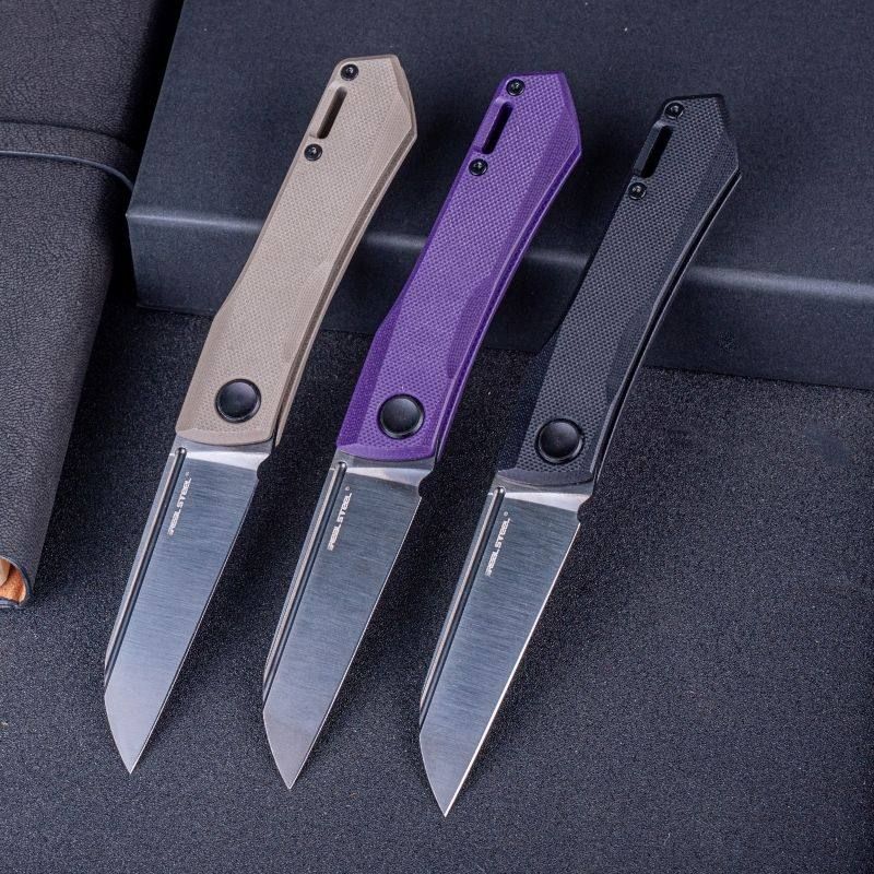 Solis LUX Tactical Pocket Knife - G10 Handle with Back Spring & G10 Clip | EDC Folding Knife for Outdoor, Camping, Hiking & Everyday Carry