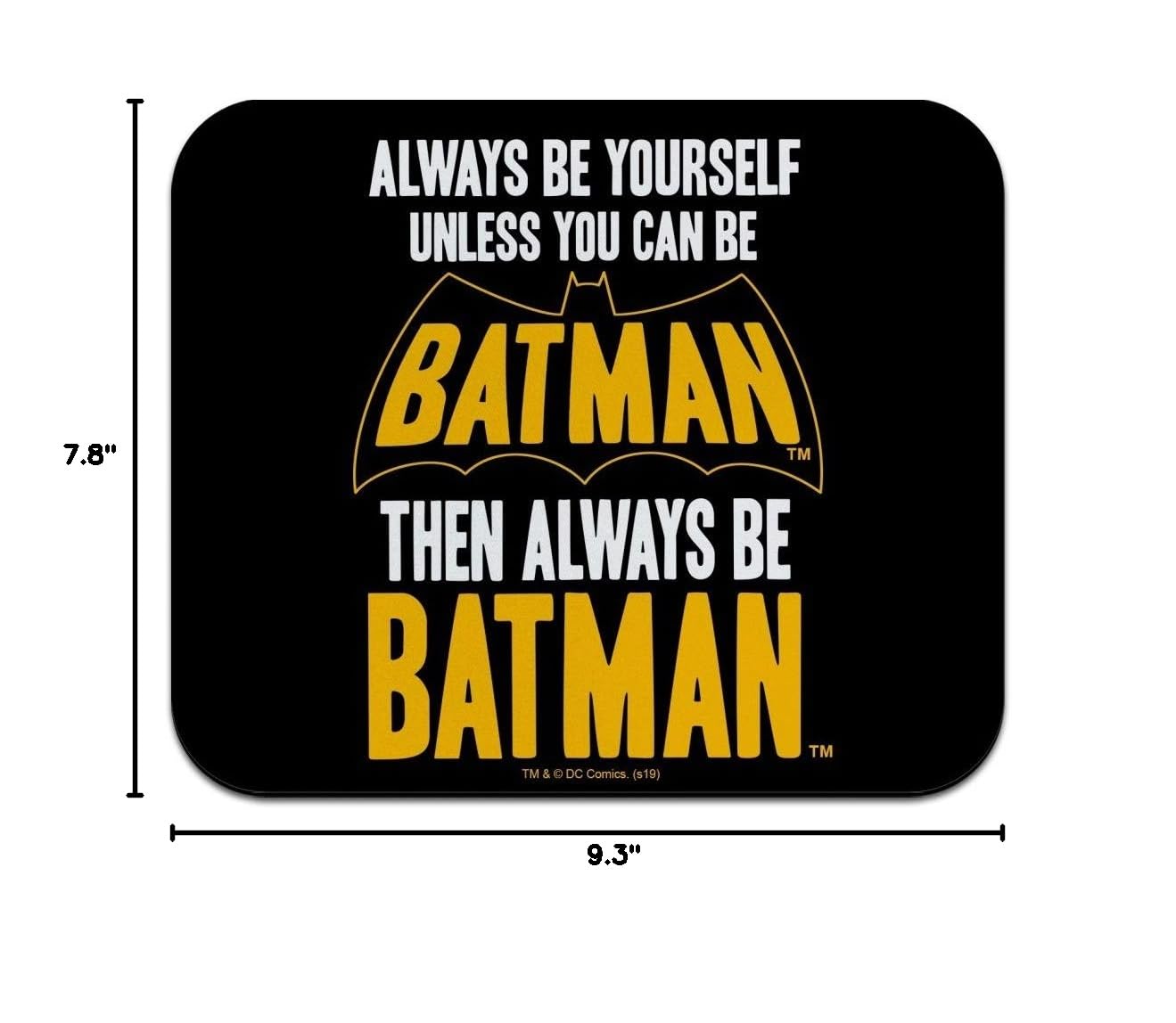 Batman Themed Low Profile Thin Rubber Mouse Pad - Non-Slip Gaming & Office Desk Mat for PC Laptop - Perfect for Superhero Fans, Gamers & Workstations