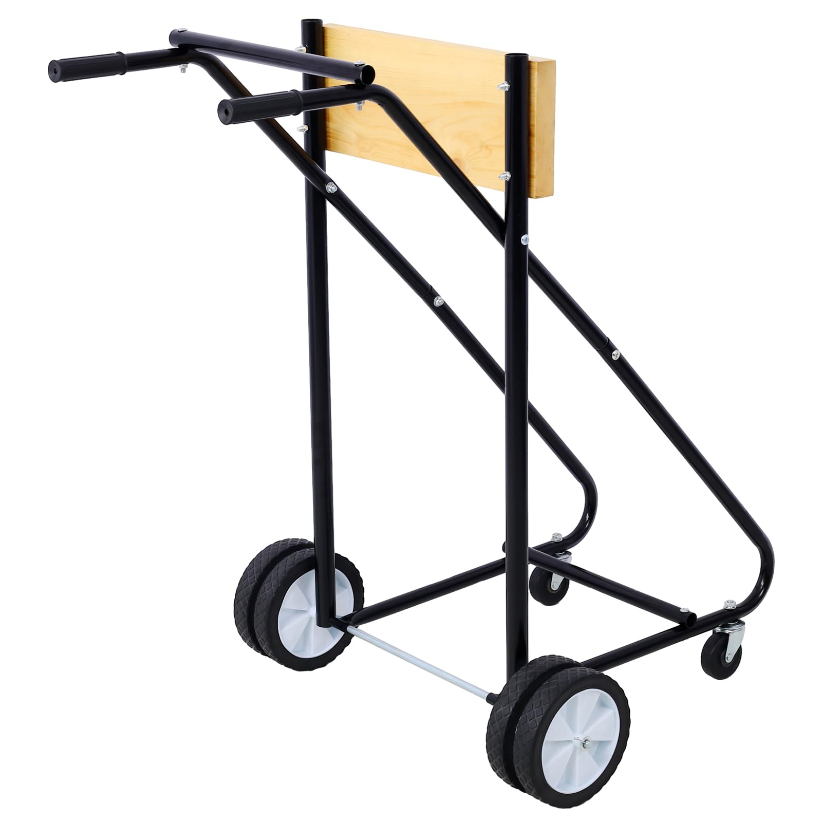 Heavy Duty Outboard Boat Motor Stand with Wheels - 315lbs Capacity, Portable Boat Engine Stand Cart Dolly (Wood Color) - Perfect for Marine Maintenance, Boat Storage & Engine Transport