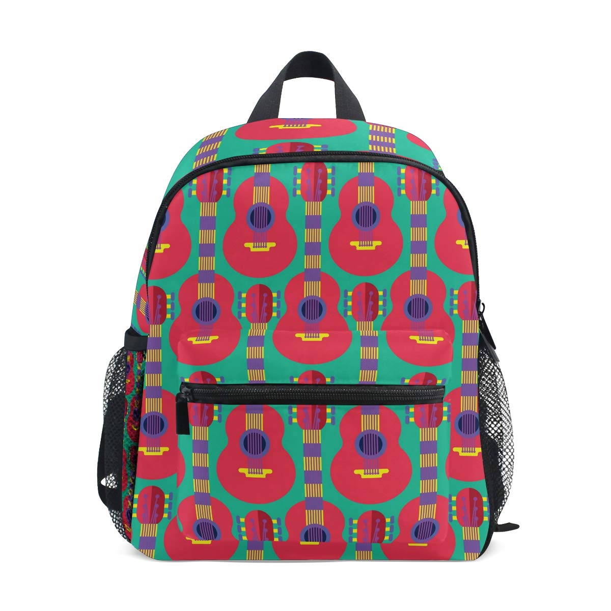 Kids Guitar Print Backpack for Toddlers & Preschoolers - Lightweight Travel Daypack for Boys & Girls - Perfect for School, Daycare & Outdoor Adventures