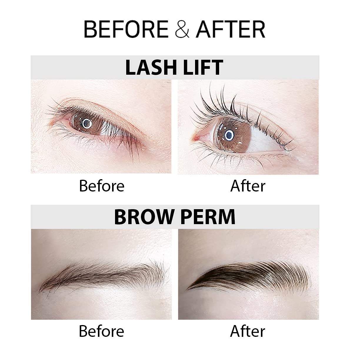 Professional Lash Lift Kit - Step 1 (10 Packets of 0.8g/0.03oz) for Natural Eyelash & Eyebrow Enhancement - DIY Salon-Quality Lash Perm at Home