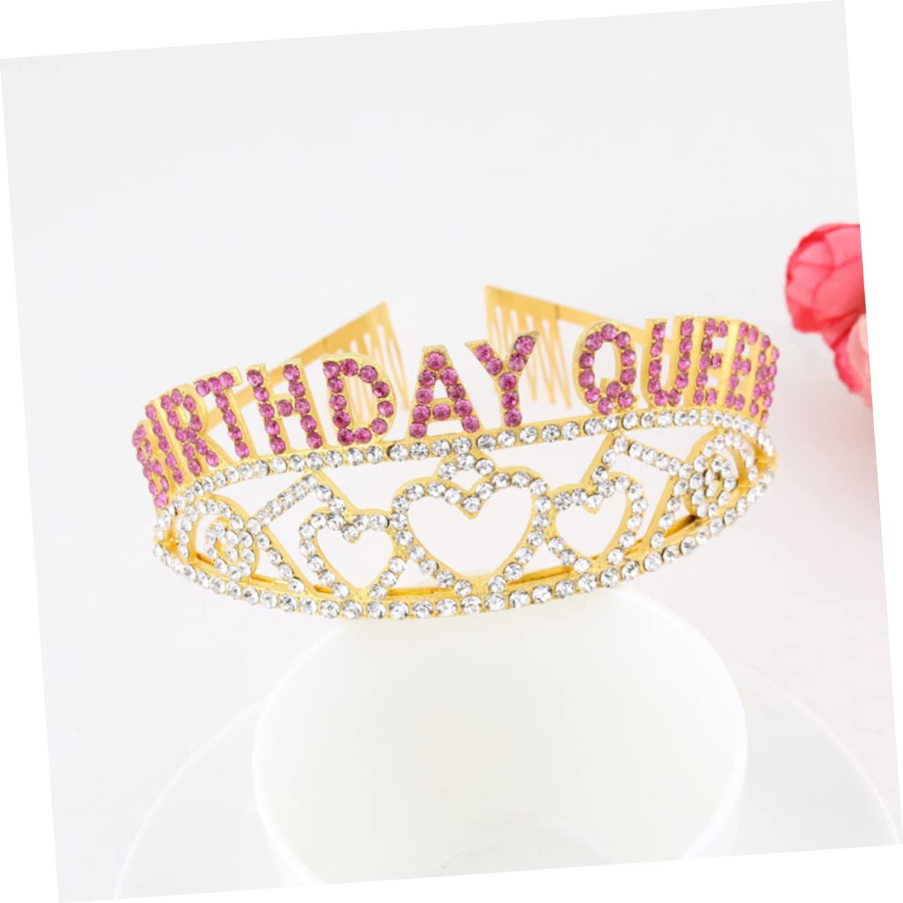 Sparkling Princess Birthday Tiara Set - 3PCS Rhinestone Wedding Crown Headpiece for Women & Girls, Elegant Bridal Hair Accessories for Birthday Parties, Prom, Pageants & Special Occasions