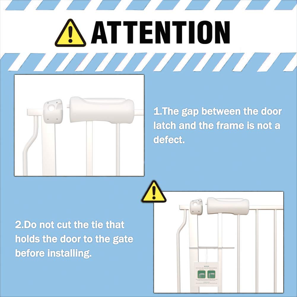 ALLAIBB Extra Wide Auto-Close Baby Gate - 52.76-57.48