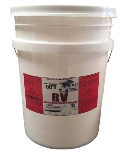5 Gallon RV Antifreeze & Heat Transfer Fluid - Winter Protection for RV Plumbing & Heating Systems