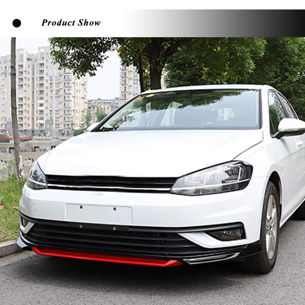 Premium Real Carbon Fiber Front Lip for Volkswagen VW Golf 7.5 VII MK7.5 Base Hatchback (2018-2019) - Durable Chin Spoiler & Bumper Cover Protector - Enhances Aerodynamics & Sporty Look for Street Racing & Car Shows