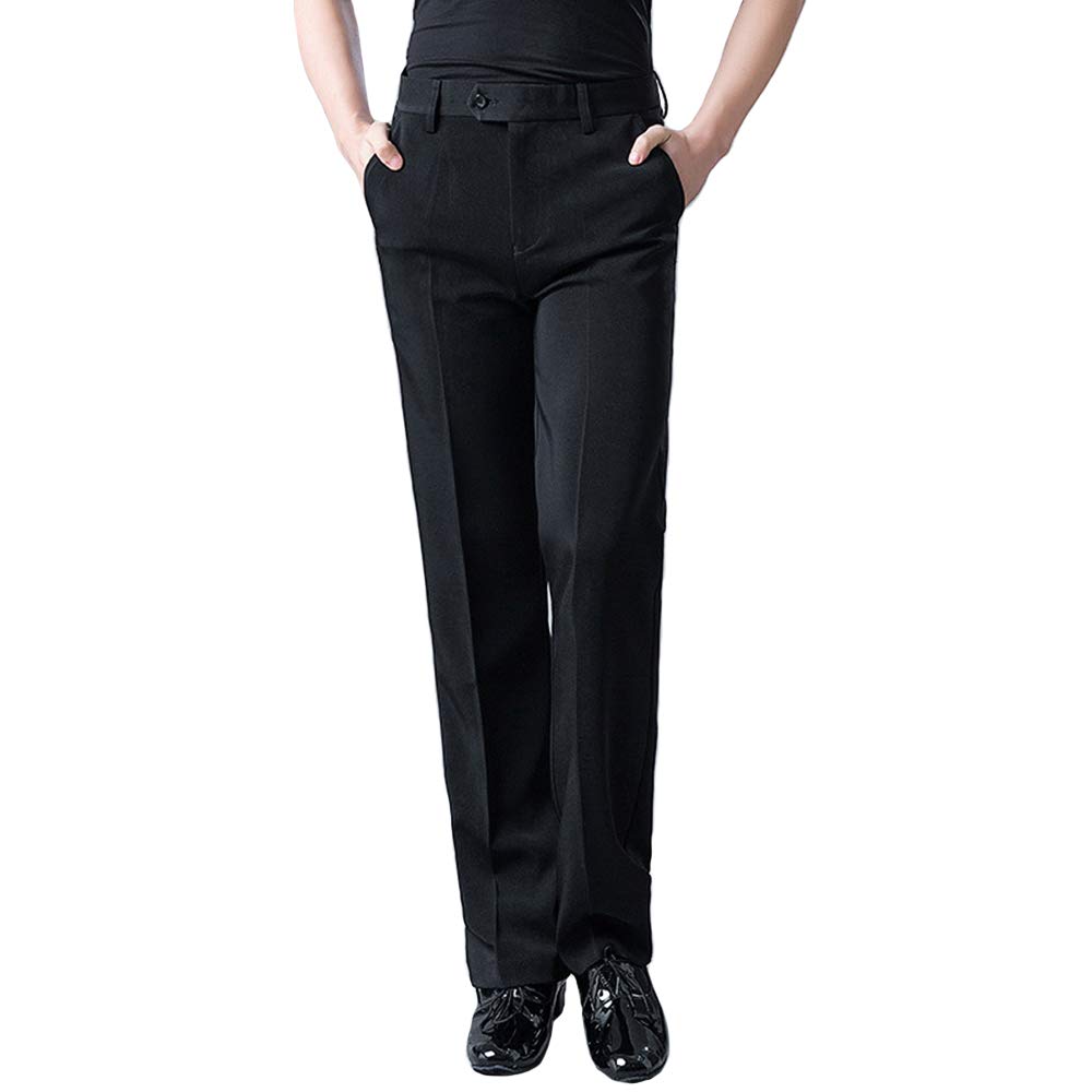 HAORUN Men's Ballroom Latin Dance Pants - Modern Smooth Competition & Practice Trousers for Professional Dancers - Perfect for Salsa, Tango, Waltz & Social Dancing