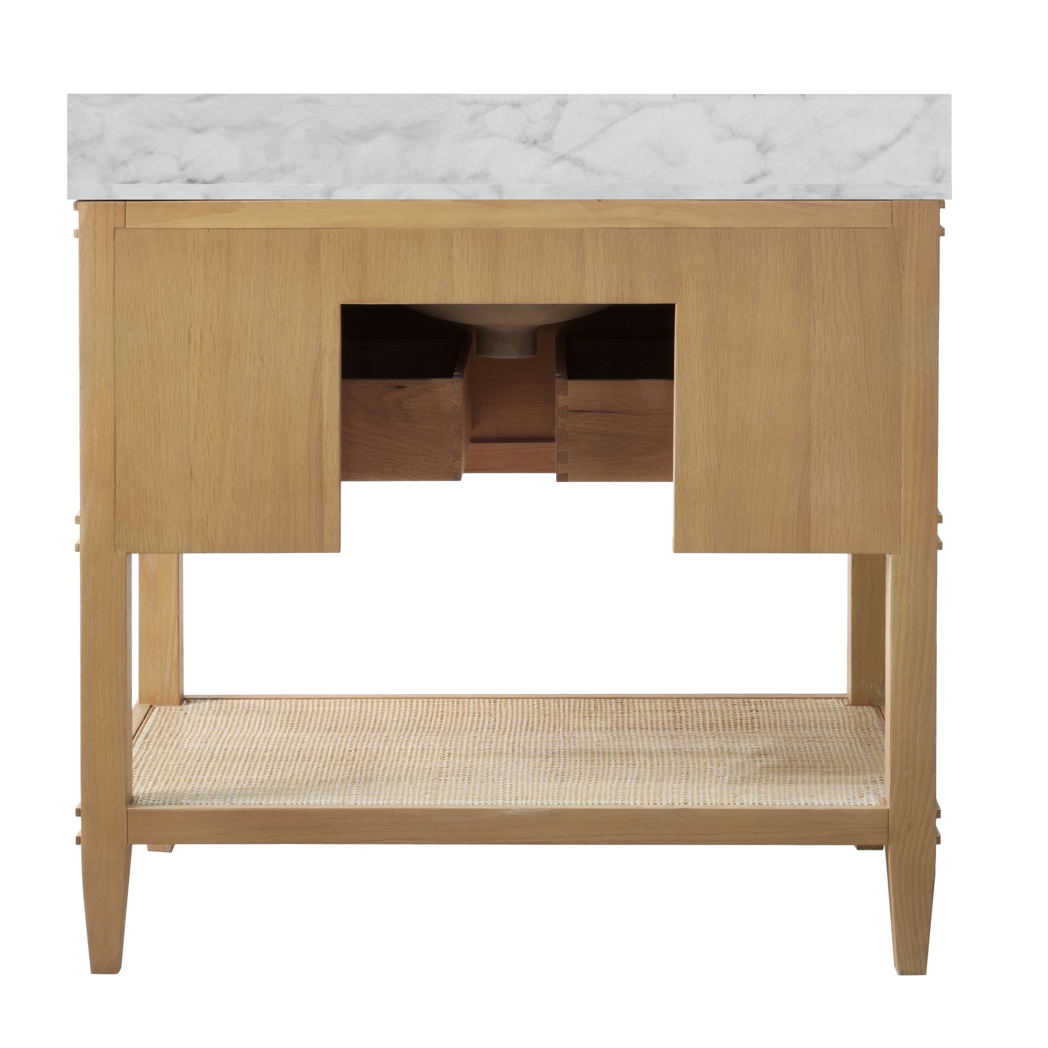 Cutler Bath Vanity in Cerused Oak - Modern Bathroom Vanity with Sink & Storage - Perfect for Small Bathrooms & Powder Rooms