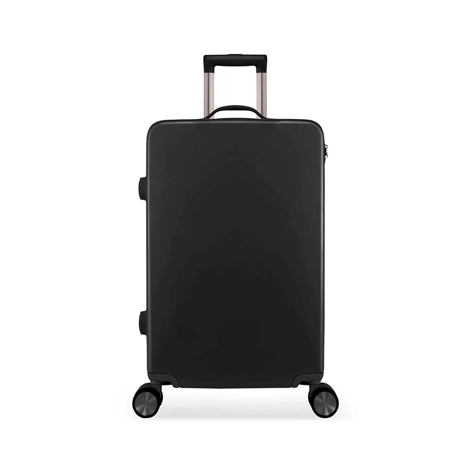 Colorful Candy-Colored 22-Inch Luggage with Universal Wheels - Lightweight Aluminum Frame Suitcase for Students & Travel - Secure Zipper Lock, Ideal for Boarding & Short Trips (Black)