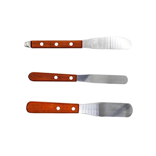 Dental Mixing Spatula Set - 3pcs Curved Plaster Spatulas for Dental Materials & Powder Mixing | Professional Dental Lab Tools for Plaster, Alginate & Impression Materials | Ideal for Dentists, Dental Students & Lab Technicians