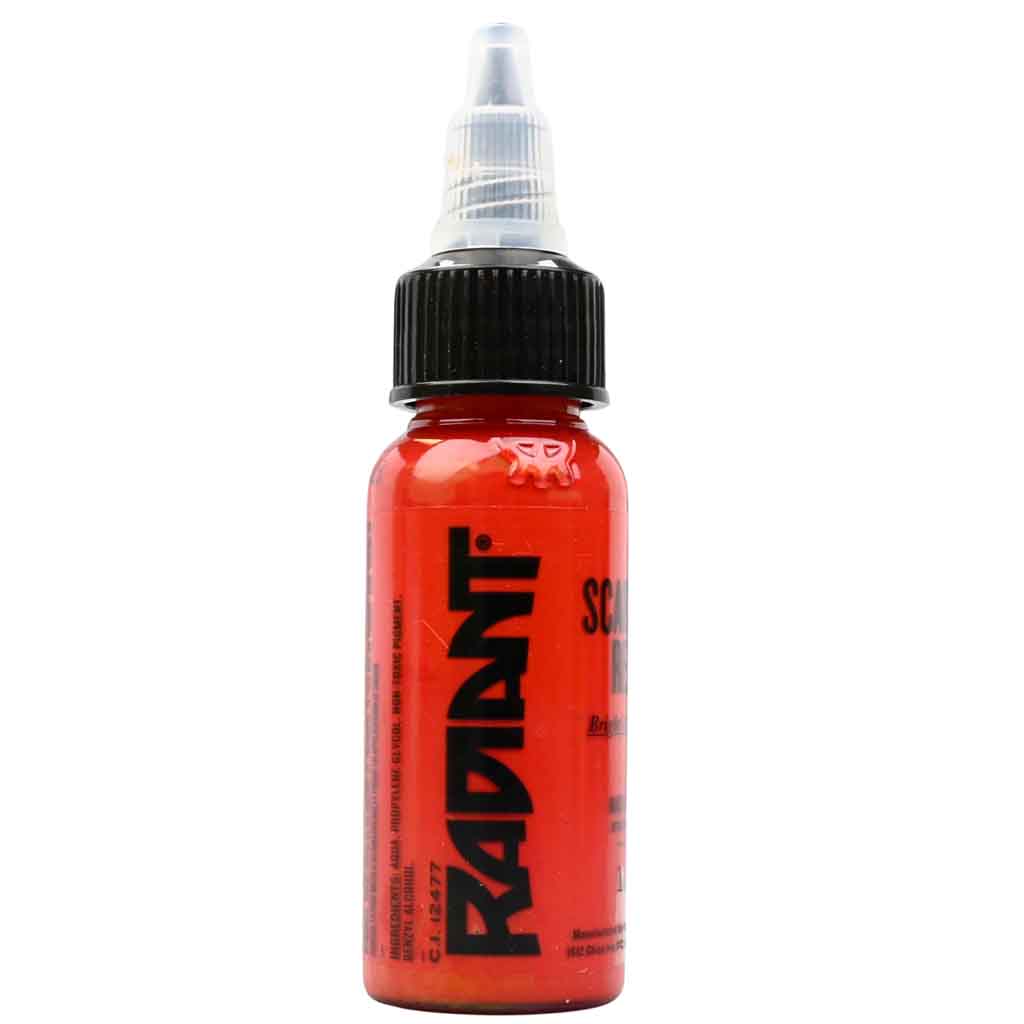 Scarlet Red Radiant Ink - 1 oz Bottle for Calligraphy, Art & DIY Projects | Premium Quality Waterproof Ink for Pens, Markers & Crafts