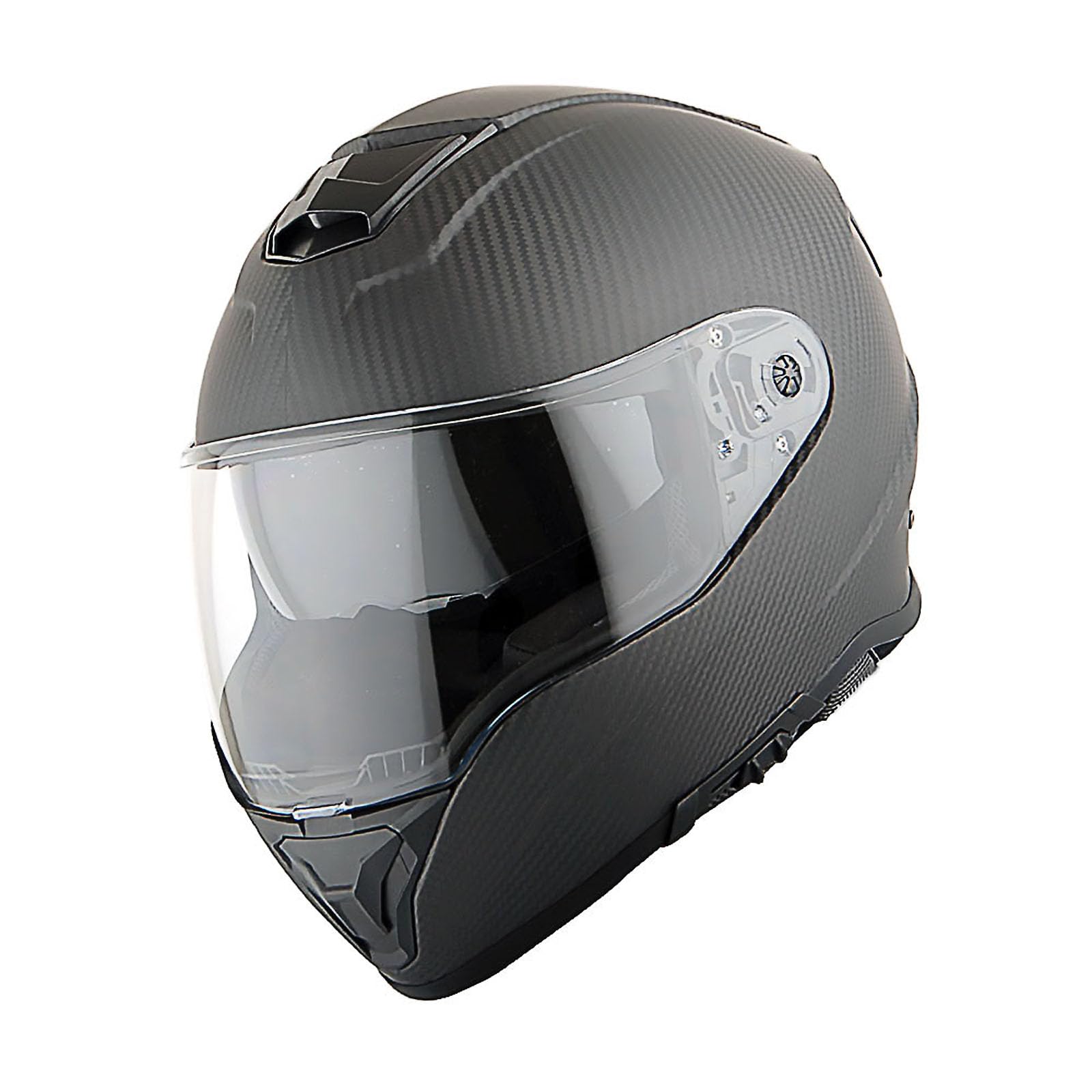 Martian Genuine Carbon Fiber Motorcycle Full Face Helmet - DOT Approved Black - Perfect for Street Biking, Racing & Safety Protection