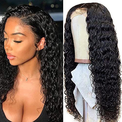 20 Inch Deep Wave Lace Front Wigs Human Hair - 13x6 HD Transparent Lace Brazilian Virgin Hair - Glueless Pre Plucked with Baby Hair 160% Density for Black Women - Perfect for Daily Wear, Parties, Weddings & Special Occasions