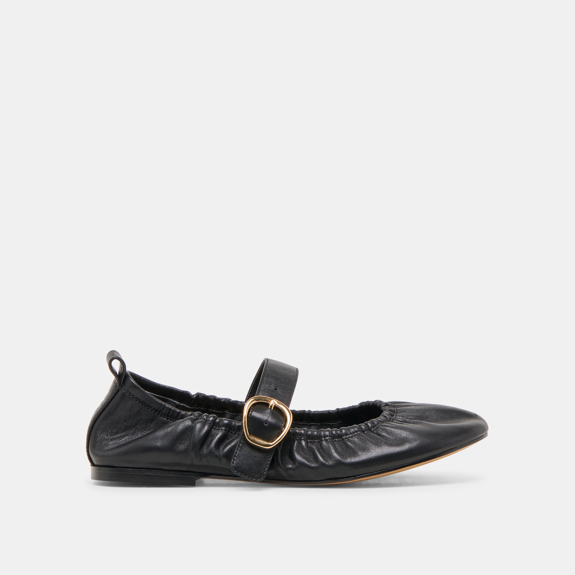 CAELY Women's Black Leather Ballet Flats - Comfortable & Stylish Shoes for Work, Travel & Casual Wear