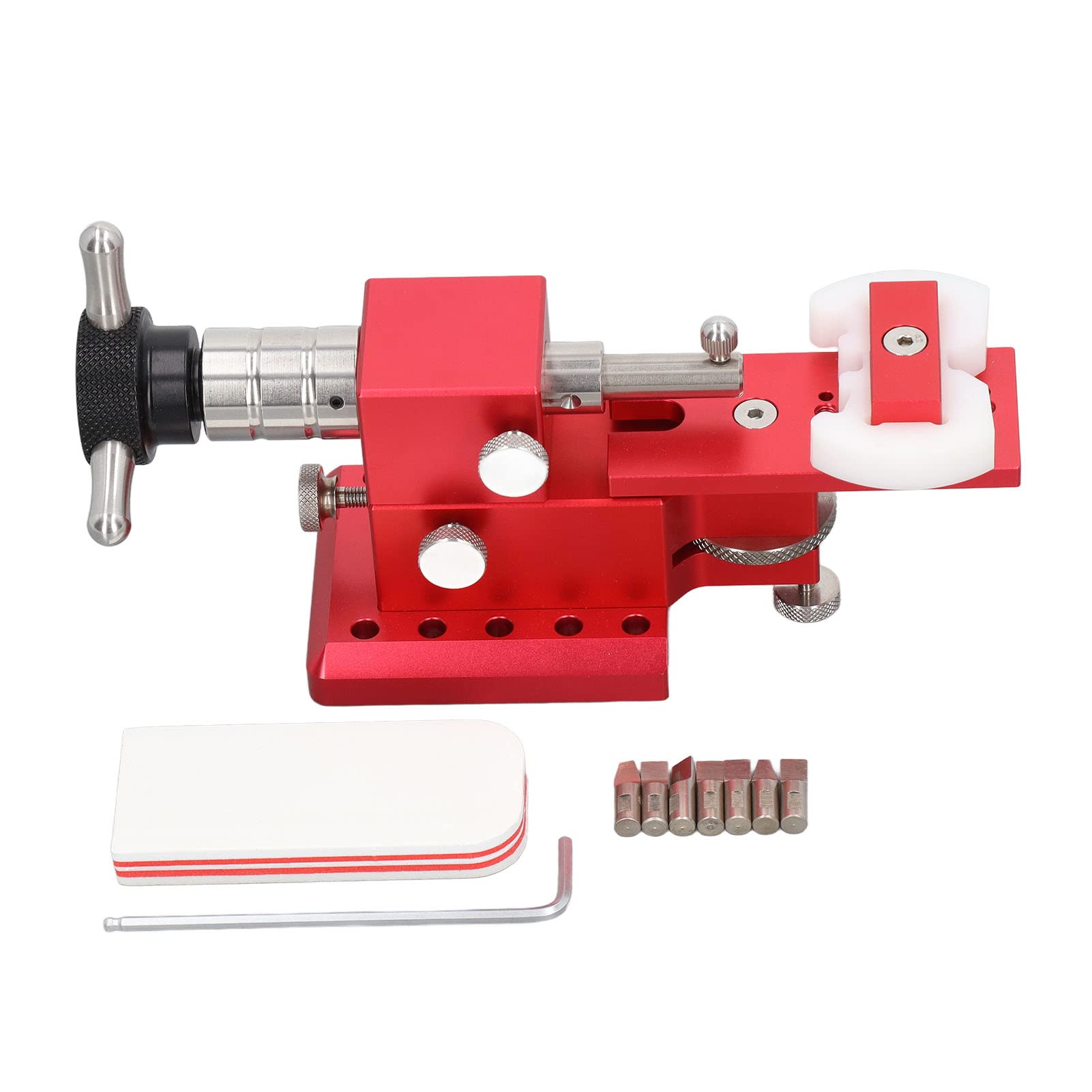 Professional Watch Back Remover Tool - Rotary Aluminum Alloy Watch Opener Kit with Non-Slip Grip | Portable Watch Repair Tool for Watchmakers & Enthusiasts | Perfect for Battery Replacement & Maintenance (Red)
