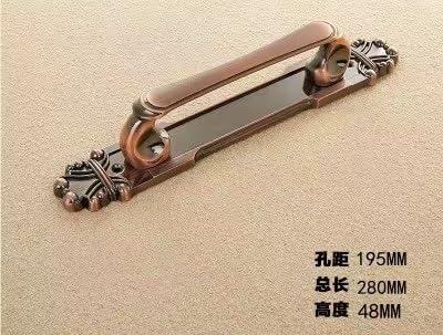 European Style Cabinet Drawer Handles - 2Pcs Metal Pulls for Sliding Doors, Cupboards & Furniture (Red) - Perfect for Kitchen Renovation, Wardrobe Upgrade & Home Decor Accessories