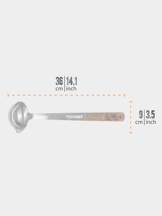 Petromax Stainless Steel Ladle - Durable Cooking Spoon for Soup, Sauce & Stew - Perfect for Camping, Kitchen & Outdoor Cooking
