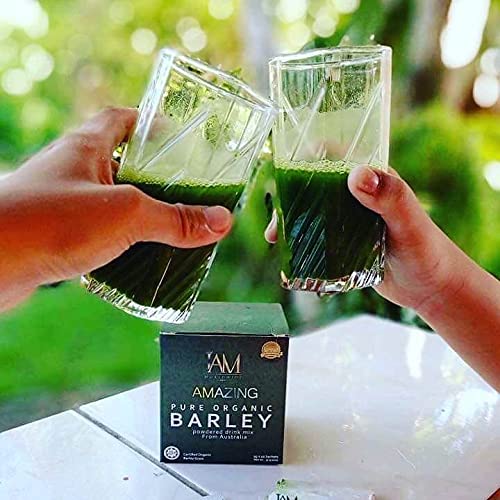 6 Boxes IAM Amazing Pure Organic Barley Drink Mix from Australia - Healthy Superfood Powder for Detox, Energy & Weight Loss - Perfect for Smoothies, Baking & Daily Wellness Routine