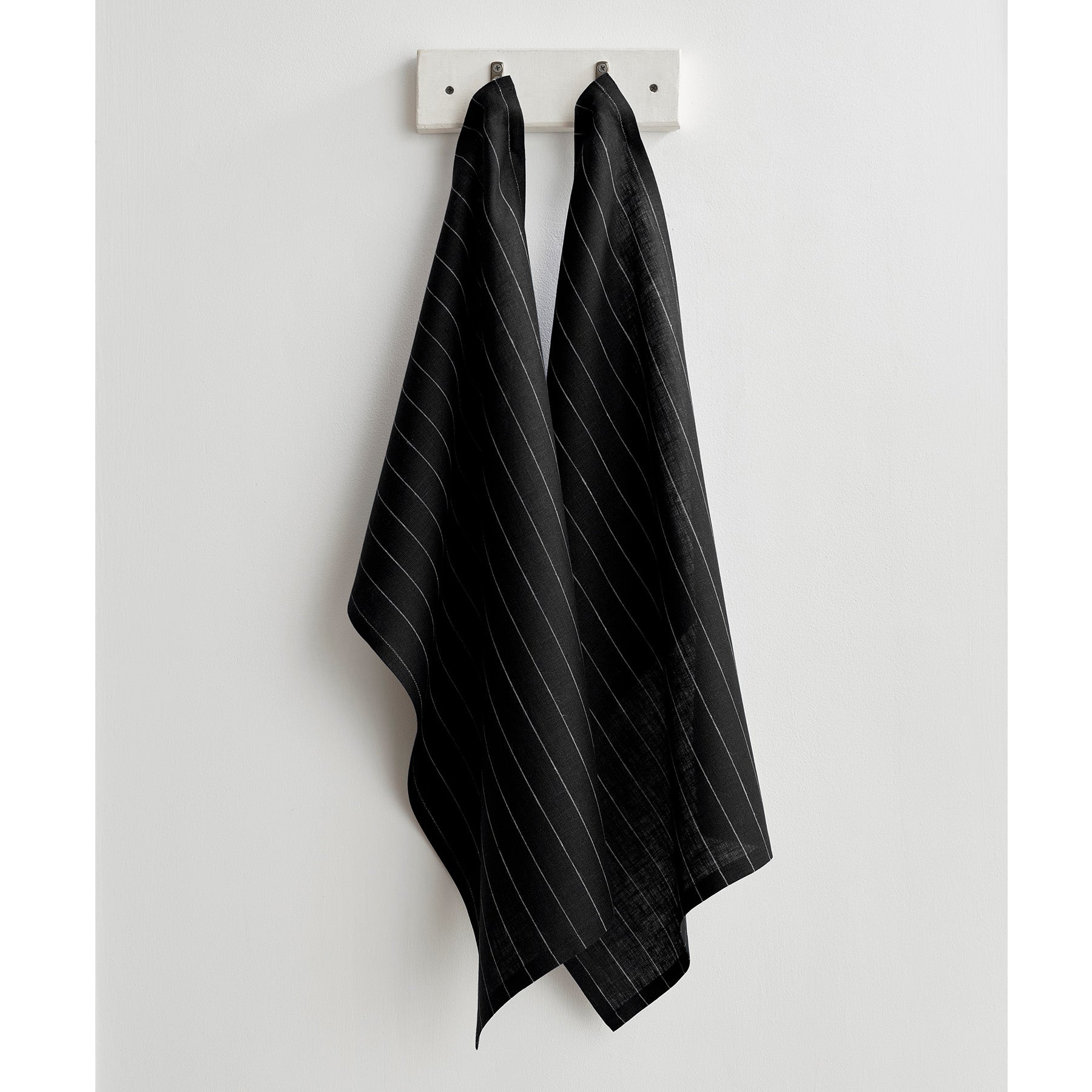 Premium Pinstripe Kitchen Towels Set of 2 - Absorbent Cotton Dish Towels for Drying Dishes & Cleaning - Perfect for Modern Kitchens & Housewarming Gifts