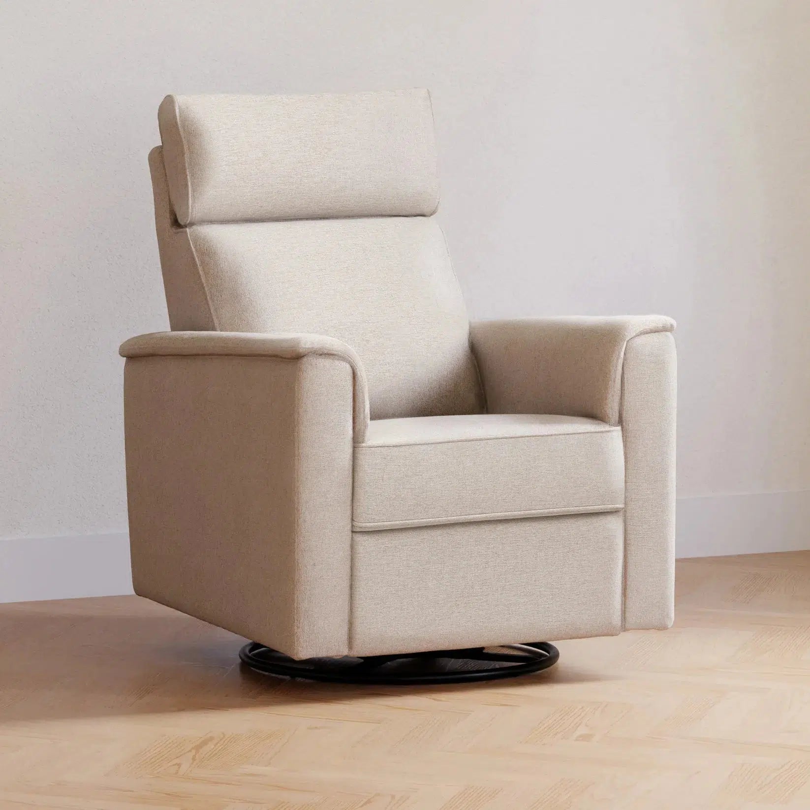 Monogram by Namesake Willa Power Recliner with Adjustable Headrest - Performance Beach Eco Weave Fabric - Modern Living Room Furniture for Relaxation & Entertainment