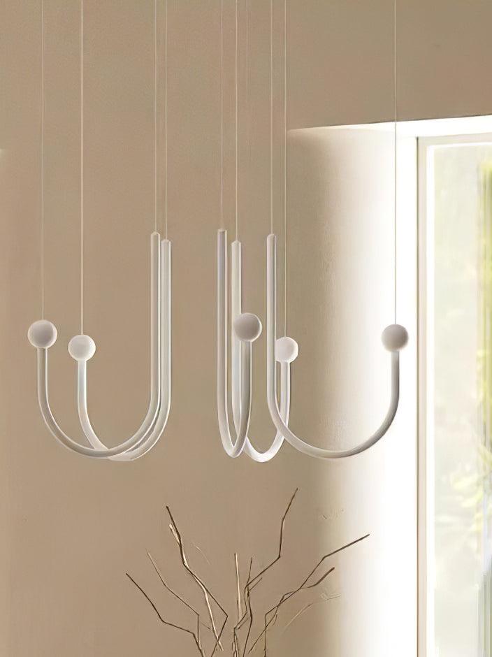 Modern Chord Point Pendant Light - Adjustable Hanging Ceiling Lamp for Kitchen Island, Dining Room & Bedroom Lighting - Industrial Style Fixture with Vintage Edison Bulb Compatibility