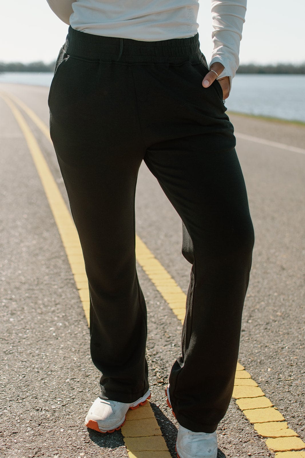 Black High Waist Sweatpants for Women - Comfortable Workout Joggers with Pockets | Perfect for Yoga, Running & Lounge Wear