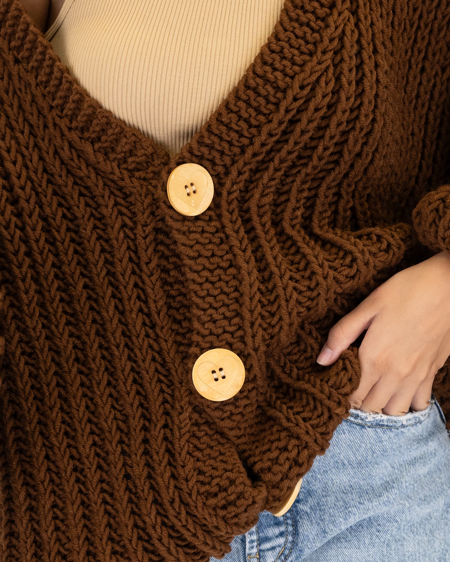 Premium Merino Wool Balloon Cardigan for Women - Soft & Cozy Oversized Knit Sweater - Perfect for Fall, Winter & Casual Outfits