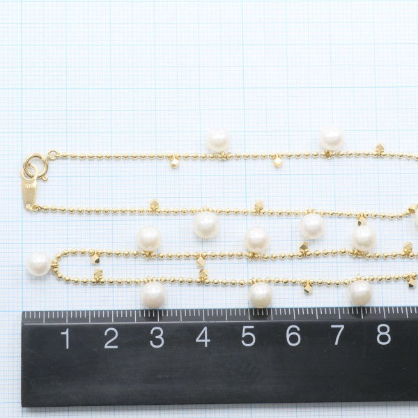 18K Yellow Gold Pearl Necklace for Women - Elegant Luxury Jewelry Gift for Birthday, Anniversary & Special Occasions