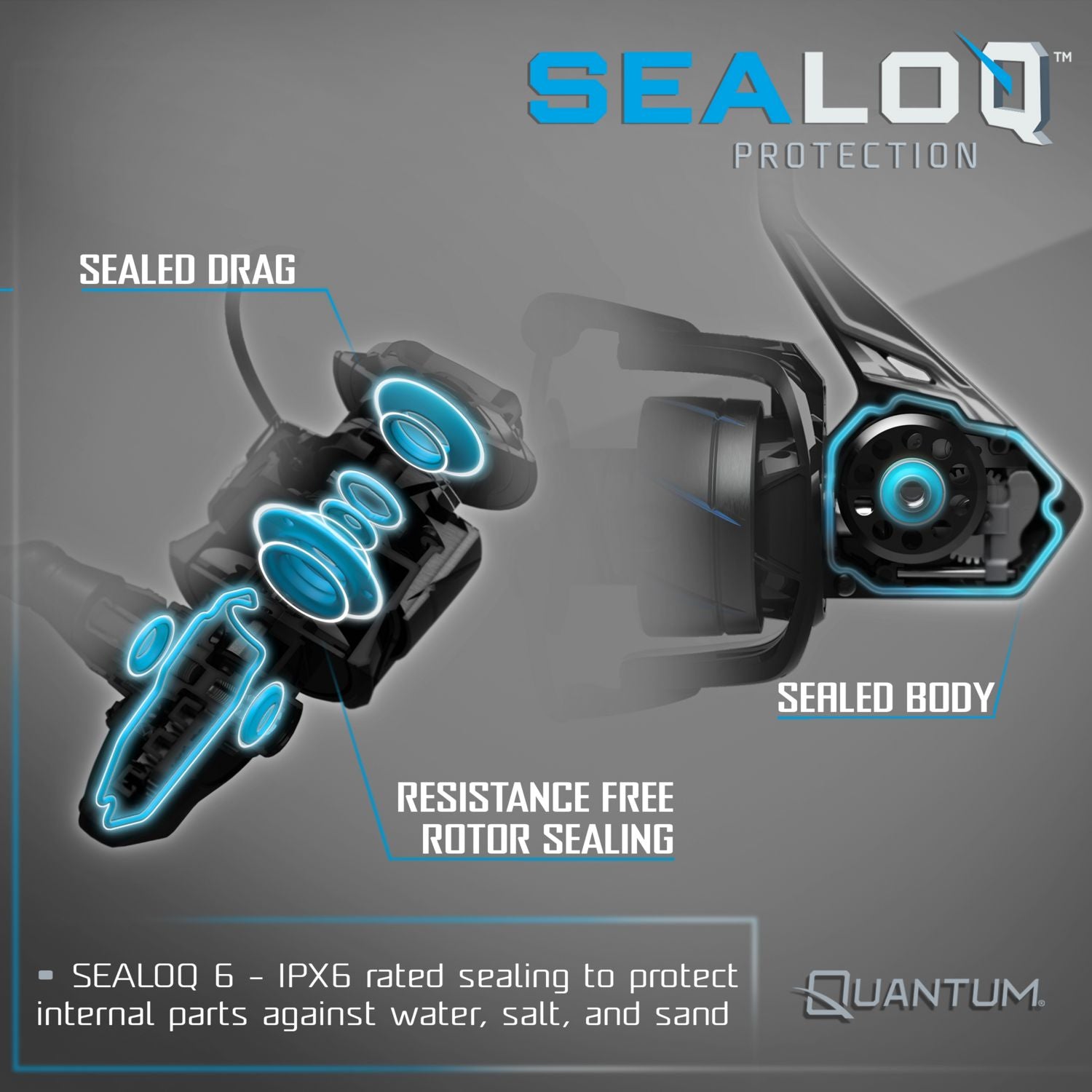 Quantum Benchmark Spinning Reel - High Performance Fishing Reel for Saltwater & Freshwater | Smooth Drag System, Lightweight Design | Perfect for Bass, Trout & Offshore Fishing