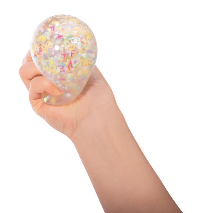 IS Gift Alphabetti Confetti Squishy Stress Ball - Fun Sensory Toy for Kids & Adults | Perfect for Anxiety Relief, Party Favors, and Office Desk Decor