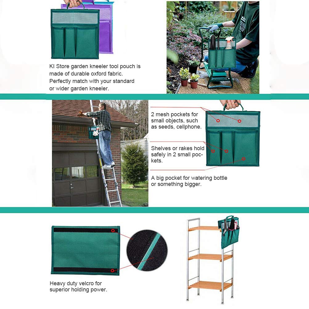 **Portable Garden Kneeler Tool Bag with Multiple Pockets - Durable Oxford Cloth Folding Mesh Gardening Tool Pouch for Outdoor Planting, Weeding & Landscaping - Perfect for Gardeners & DIY Enthusiasts**