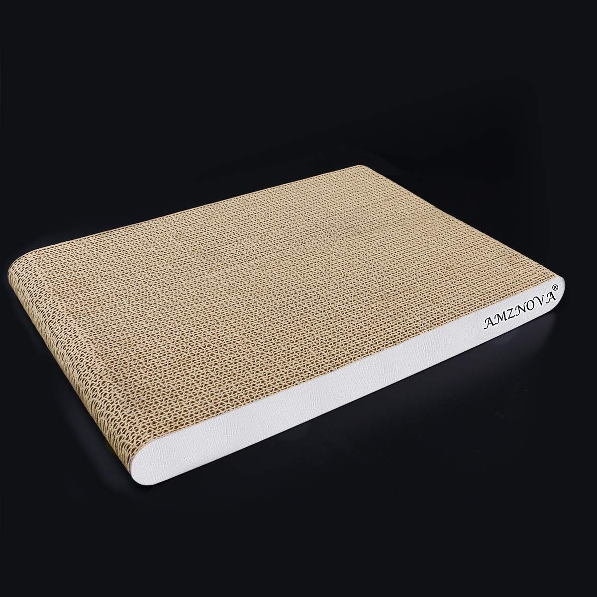 Premium Cardboard Cat Scratcher & Lounge - Extra Wide Ivory Scratching Pad for Cats | Durable Cat Toy with Multiple Angles | Perfect for Indoor Play, Furniture Protection & Stress Relief