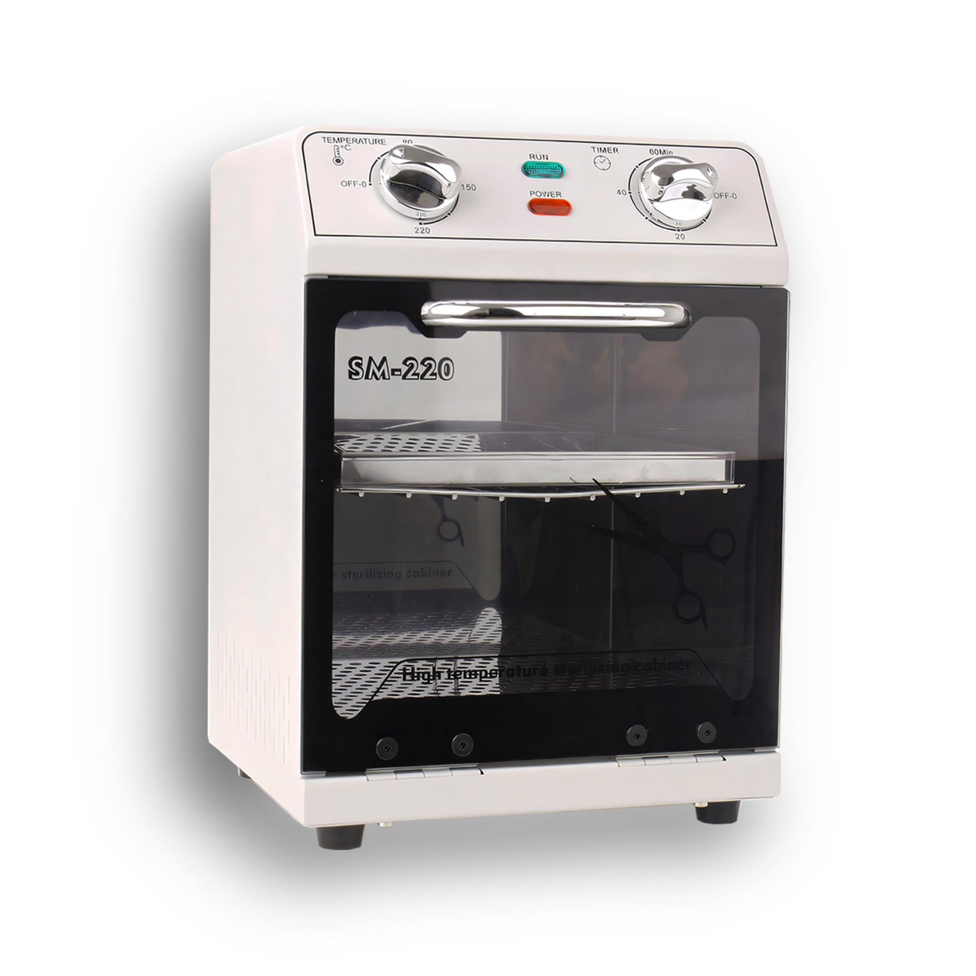 220℃ High Temperature Sterilizer - 8L Large Capacity Dry Heat Tool Sterilizer with Digital Timer & Precise Temperature Control | Professional Salon Equipment for Hair, Nail & Spa Tools | Perfect for Disinfecting Combs, Clippers & Beauty Accessories