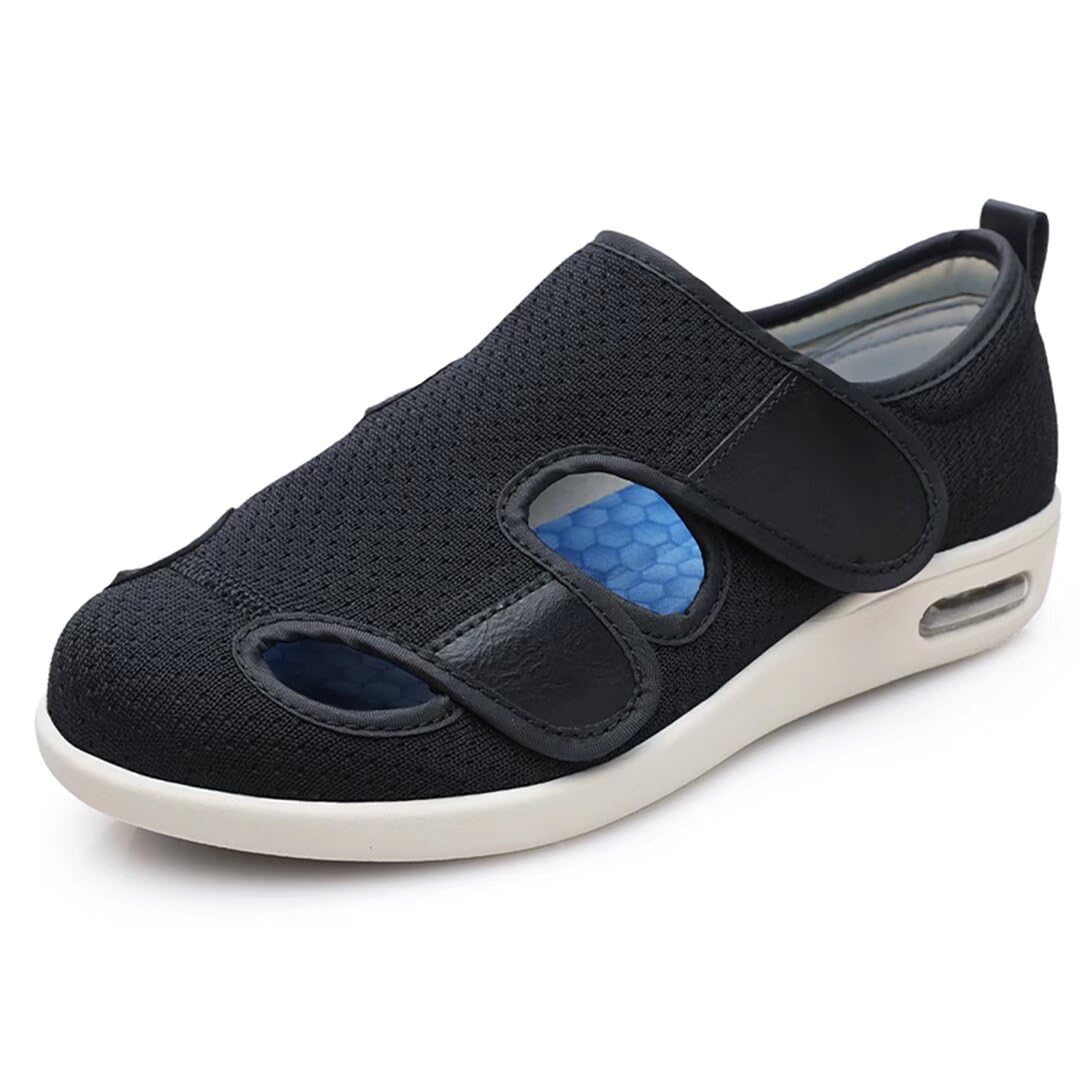 Hovoto Diabetic Shoes for Women & Men - Extra Wide Width Orthopedic Walking Shoes with Memory Foam for Swollen Feet - Adjustable Medical Comfort Shoes for Daily Walking & Diabetic Foot Care