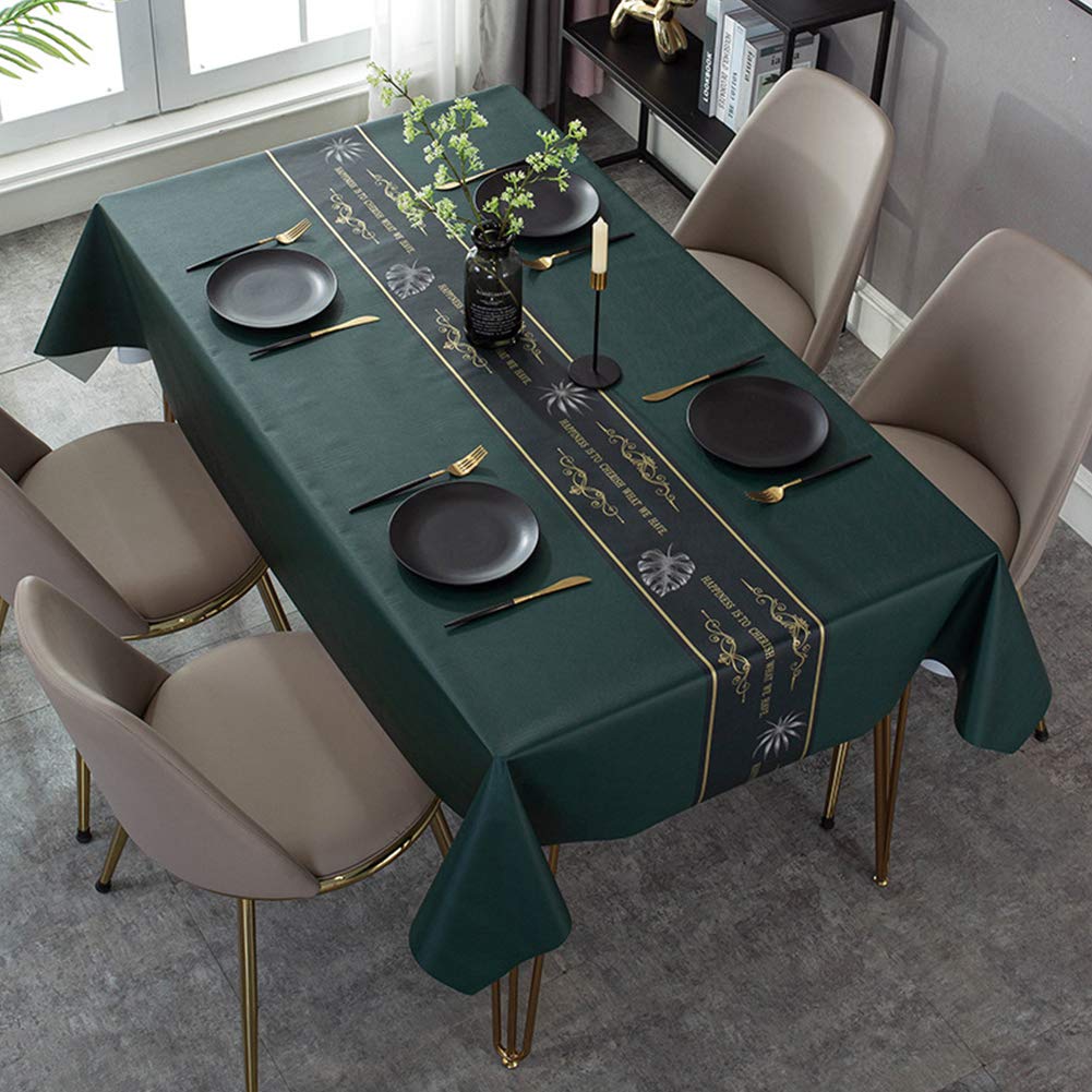 Premium Cotton Linen Tablecloth - Wrinkle & Fade Resistant Rectangle Table Cover for Kitchen, Dining, Party - Washable & Dustproof for Everyday Use & Special Occasions